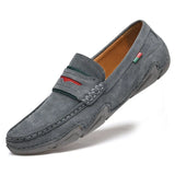 Coslony Loafers Men Italian Suede Leather Men Summer Shoes Classic Mens Slip On Driving Shoes Big Size Loafers Shoes