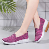 Walking Shoes Mesh Breathable Casual Women Sneakers Slip-On Sock Vulcanized Shoes Autumn Light Knitted Ladies Loafers