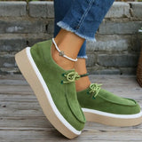 Women's Shoes 2023 Autumn New Short Boots Muffin Thick Soles High-Soled Bare Boots Leisure Retro Deep-Mouth Lace-Up Single