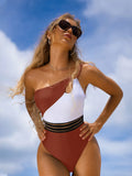 2025 Swimsuit Women's Bump Color Bikini Splicing