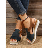 Sandals Women 2025 New Large-Size Thick-Sed Fish Mouth Roman Shoes With High Heel Women's
