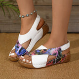 Breakj Sandals Women Summer 2024 New Cake Platform Velcro Breathable Oudetoe Beach Sandals