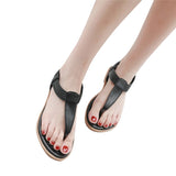 Women Comfortable Flip Flop Roman Sandals Casual Zippers Shoes Beach Sandal High Quality Leather Solid