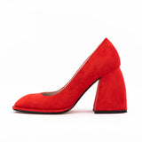 New Shallow Mouth Loafer Women's Shoes Thick Heel Suede High Heels Fashion Banquet Wedding Large Size Women's