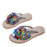 Breakj Summer New Large-Size Ladies Sandals Beach Shoes Woven Shoes Simple Fashion Jackets Cool