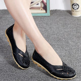 Flats Soft Genuine Leather Flat Shoes Woman Loafers Oxford Shoes For Women White Shoes Moccasins Slipony Plus Size