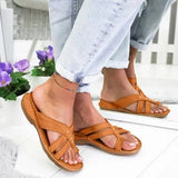 Sandals Women Comfy Slippers 2020 Fahion Roman Wedge Sandals Low Heels Beach Shoes Casual Flip Flops