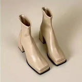 Breakj High-Heeled Boots Female Autumn 2024 Thick Platform Thin Boots Increased Elastic Boots Waterproof Platform Martin Boots Thick Heel Ankle