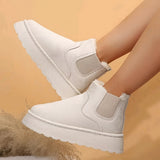 Breakj 2025 New Women's Thick Snow Boots Inside Plus Velvet Round Head Cotton