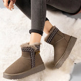 Breakj Style Fashion Snow Boots Female 2023 New Fur Integrated Thick Short Tube Winter Anti-Warm Northeast Cotton