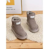 Breakj Snow Boots High Appearance Level Pure Color Versatile Fashion Winter Hot Style Short Plush Boots To Keep Warm And