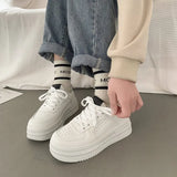 Breakj Small White Shoes Women In The Autumn Of 2025 New Korean Version Of Loose Cake Casual Sneakers Students Tie Board