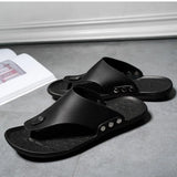Slippers Summer Flip-Flops for Men Beach Slippers Brown Sandals Comfortable Shoes Non-Slip Bathroom Shoes Men
