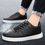 Breakj 48 Small White Shoes Men's And Women's Primary And Secondary School Students Leisure Pure Color Plate Shoes Men's Leather Shoes Size No.