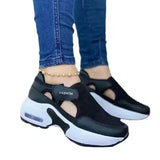 Thick-Bottomed Old Dad Shoes Slope And Magic Stick Casual Single Shoes Breathable Flying Sneakers