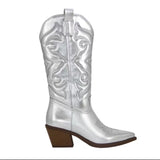 Breakj 2025 New Female Mid-Clinic Solid-Colored Pointed Adult Martin Boots Coarse Heel