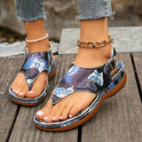 Breakj Word Sandals Women 2025 New National Style Embroidery Flowers After Stumbling Slopes And Sandals