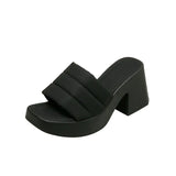 Breakj Cake Thick Bottom Cool Slippers Women Wear 2025 Summer Fashion Niche Women's Shoes Design Feel Beach One-Word Drag