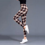 Push Up Leggins Mujer Stripe Printed Leggings Women Dot Mid Waist Polyester Fitness