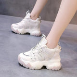 style single women's flat bottom leather casual hot drilling shoes Lady Casual shoes single Platform Sneakers shoes