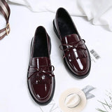 Breakj Heel Single Shoes Women Fashion Spring And Autumn New Women's Shoes Bow Small Leather Shoes Large Size Loafers