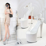 Breakj 17Cm20cm Special High Heels Capillary With Sexy Waterproof Platform Hate Day Superb High Slippers Female
