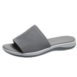 Breakj Summer New Large Size Women's Shoes Casual Flying Shoes Soft Polyurethane Lightweight Flat-Bottomed Slippers