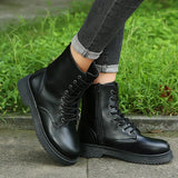 Design Ladies Motorcycle Boots Platform Chunky Heels Zipper Boots Women 2021 Street Casual Party Shoes