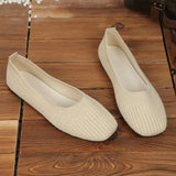 And Autumn 2025 New Large-Size Single-Shoe Women Fashion Pure Color Flying Flat