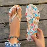 Breakj Bottom Cool Slippers Women 2025 Summer New Large-Size Braided Toe Lady Wearing