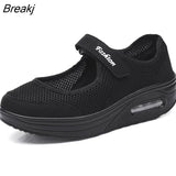 New Women's Light Fashion Breathable Mesh Wedge Heels Shoes Casual Shoes Mesh Outdoor Sports Running Designer