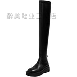 Breakj Over Knee Boots Women Thin High Cylinder Elastic Boots Knight Boots Korean Version Of The Slope And Long Boots Wish