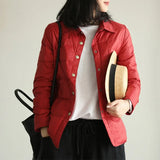New Autumn Winter Women Turn Down Collar Down Coat Ultra Light 90% White Duck Down Jacket Single Breasted Windproof