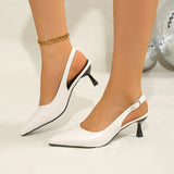 Breakj Summer New British Wind Tip Thin With A Word Buttoned Fashion Sandals Women's High