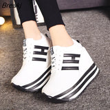 New Sports Shoes for Women Heightening Thick-soled Casual Spring Autumn Wedge Platform Shoes Fashion Female Chunky