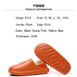 Indoor Water-Proof Cotton Slippers Plush Warm Household Shoes Non-Slip Couple Dual-Use Cotton Slippers Men Home