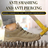 Work Safety Shoes Steel Toe Cap Durable Light Boot Rubber Bottom Stab Resistant Shoe Suede Leather Upper Comfotable