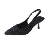 Style Xiaoxiangfeng High-Heeled Baotou Sandals Women's 2023 New Summer Thin-Heeled Pointed Set