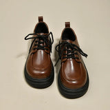 Breakj New Lashup Martin Love Shoes British Style Retro Casual Fashion Simple Thick Logo Small Leather Shoes