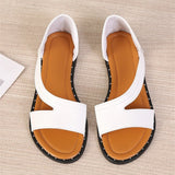 Breakj Women's Shoes 2025 Summer New Solid Fish Mouth Rivets Exposed Outside Wearing Flat Bottoms Large Fashion Sandals