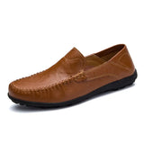 Italian Mens Shoes Casual Luxury Brand Summer Men Loafers Genuine Leather Moccasins Comfy Breathable Slip On Boat