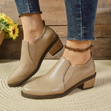 Breakj 36-43-43-Yard Women's Shoes In The Spring And Autumn Of 2025 Pointed Thick Heel Deep Mouth Single Shoes Simple Heel Heel Shoes