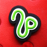Sale 12 Constellation Symbols PVC Shoe Charms Cute Scorpio Leo Virgo Shoe Buckle Decoration Jibz fit Croc Kids X-mas