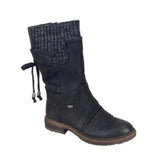 Warm Large Code Low-Twin Cotton Boots Women Autumn And Winter Coarse And Tied Retro Wool Boots