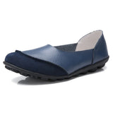 Breakj Lazy Shoes Cow Skin Bean Shoes Women's Shoes Beef Ribs Bottom Flats Mother Shoes Casual Large Size Women's Singles Shoes