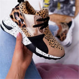 Winter New Leopard Print Dad Shoes Girl Leopard Print Super Fire Sports Shoes Women's Casual Platform Heighten