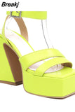 Dropship 2023 Summer Platform High Heeled Women's Shoes Sandals Office Lady Walking Comfy Woman Shoes Big Size