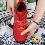 Orthopedic Boots For Women Autumn Fall Leather Shoes With Fur Black Moccasins Woman Ankle Boots Mom Plush Shoes