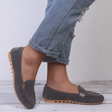 Women Shoes 2023 Spring Autumn Women Casual Flat Shoes Slips Round Toe Denim Flat Loafer Plus Size Jeans Shoes Zapatos