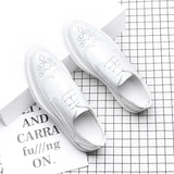 Breakj Rock Shoes Men's Korean Patent Leather Carved Breathable Business Wear Casual Men's Shoes